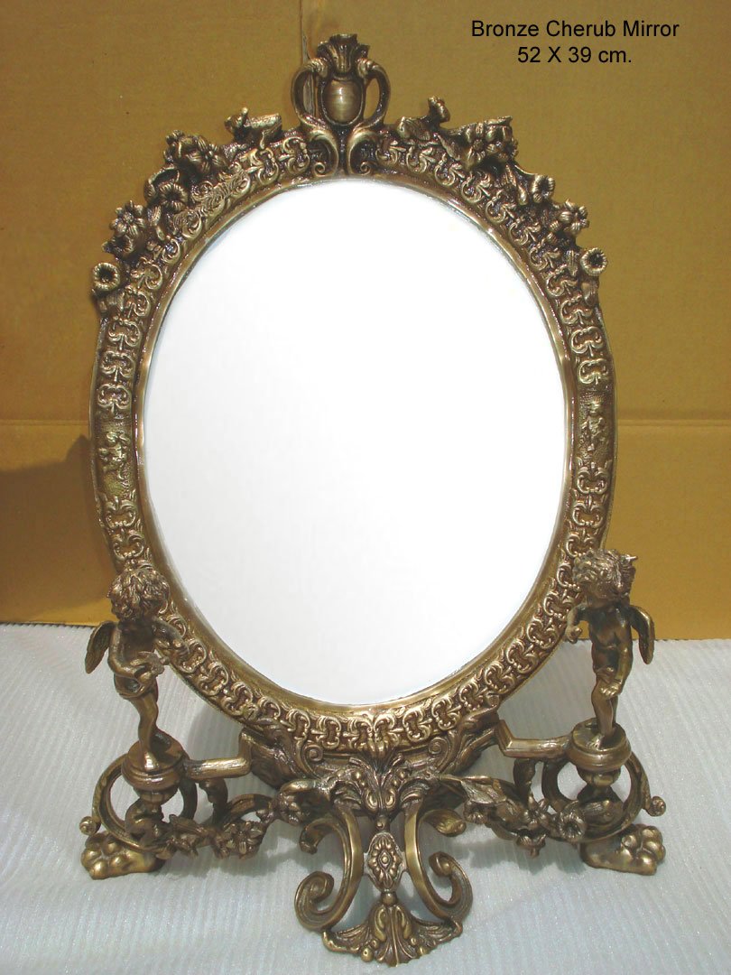 Bronze-Cherub-Mirror