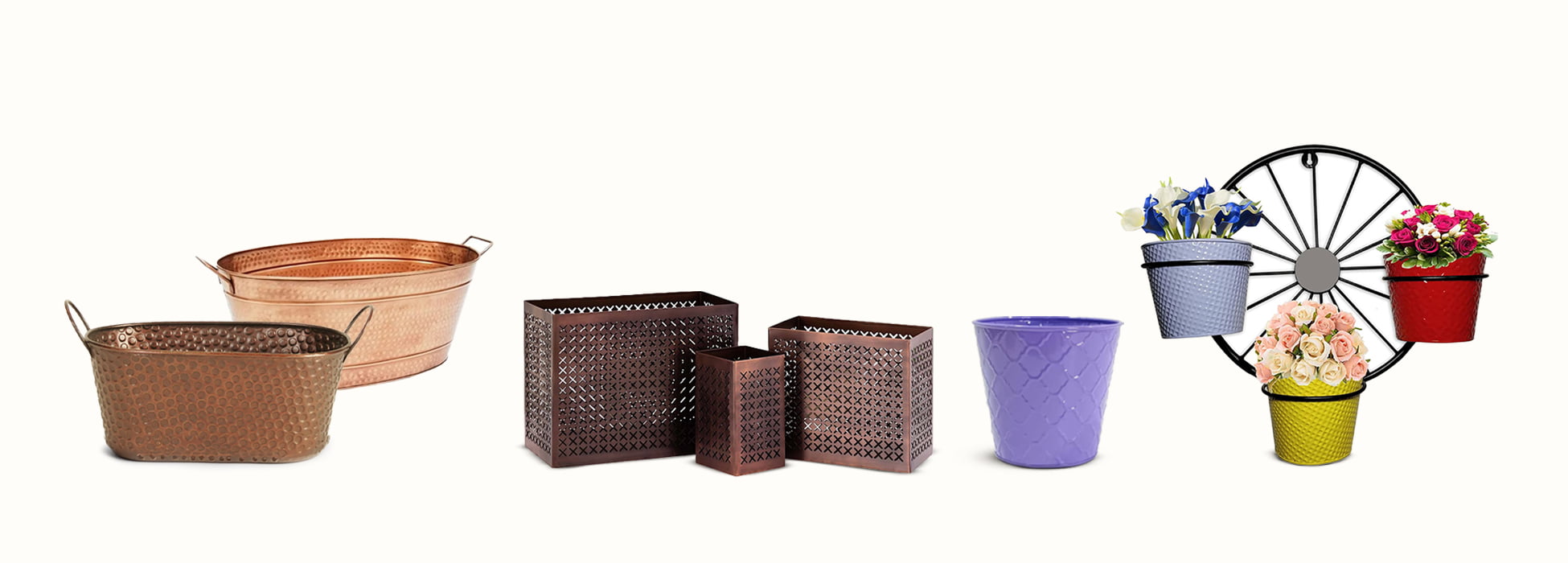 <div class="mint">relishcon</div>Metal Planters