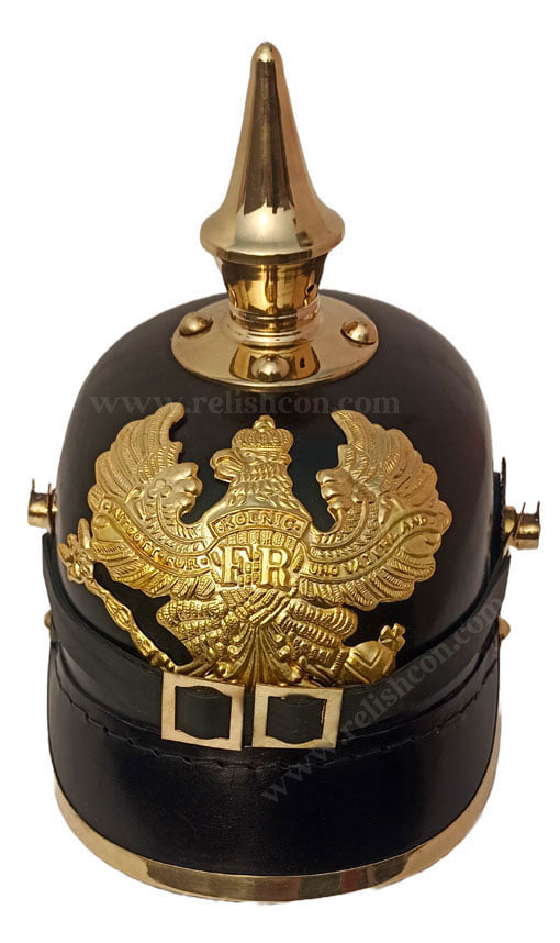 <span style="margin: 0px 0px 5px 0px; font-weight: 600;">R-1900</span><br />Prussian-Leather Pickelhaube