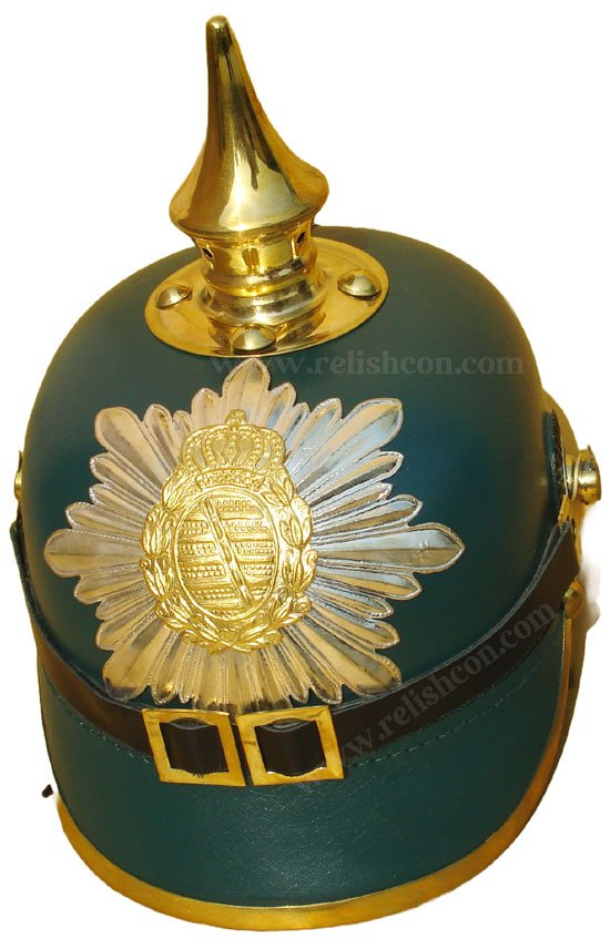 <span style="margin: 0px 0px 5px 0px; font-weight: 600;">R-1906</span><br />Green Sachsen Pickelhaube