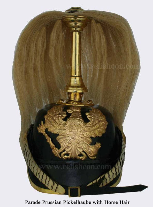 <span style="margin: 0px 0px 5px 0px; font-weight: 600;">R-1918</span><br />Parade Pickelhaube Horse Hair