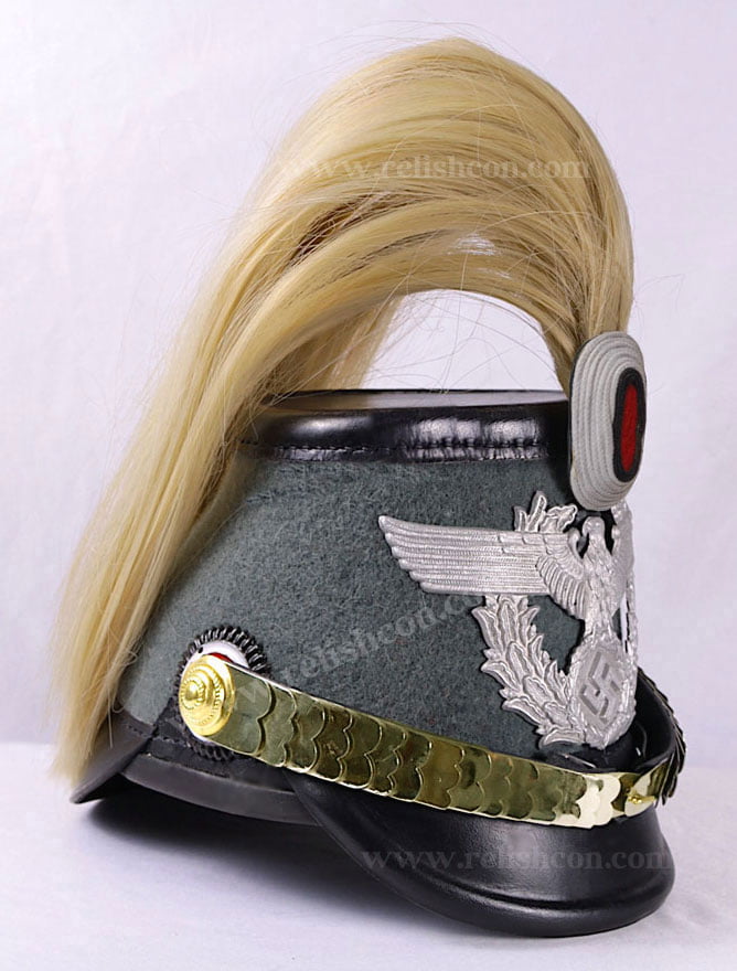 <span style="margin: 0px 0px 5px 0px; font-weight: 600;">R-1960</span><br />German Police Shako with Horse hair plume