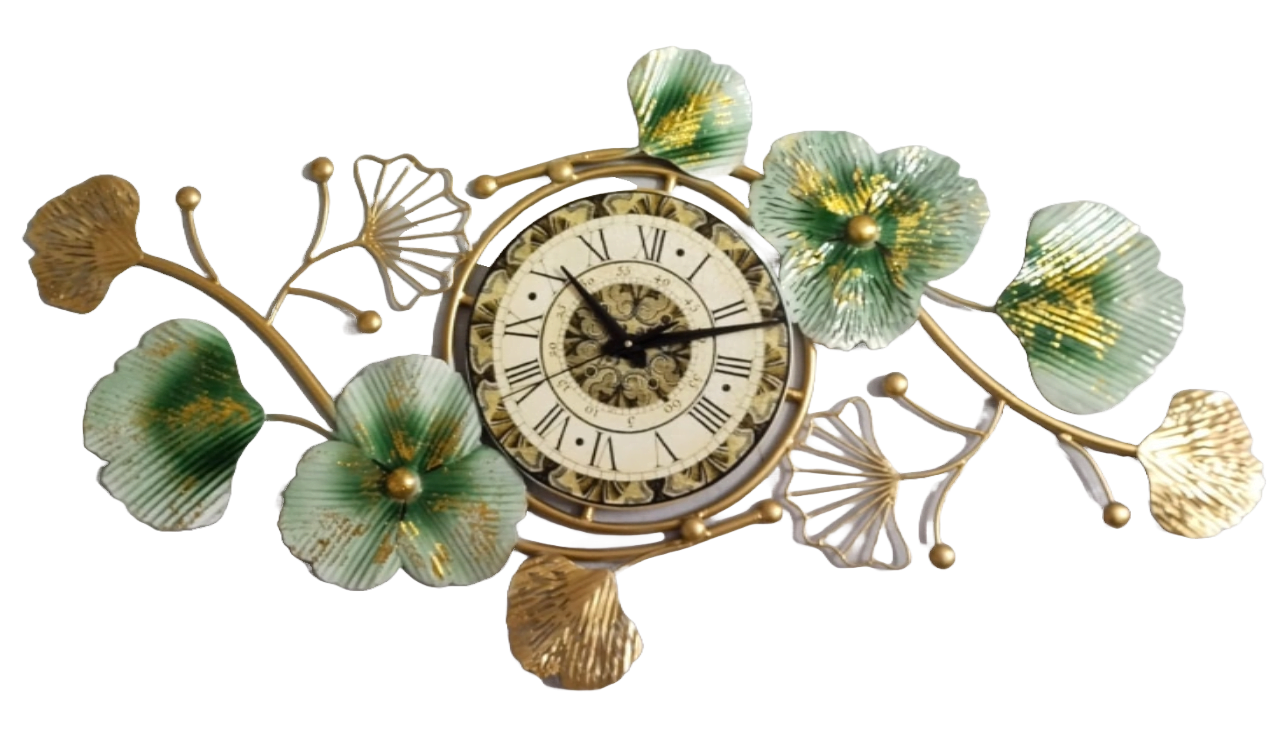 Clock Floral Wall-Art