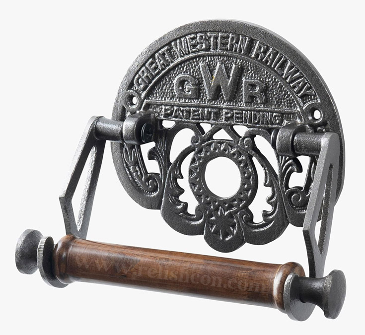 <span style="margin: 0px 0px 5px 0px; font-weight: 600;">R-3216</span><br />TOILET ROLL HOLDER -GWR– CAST IRON